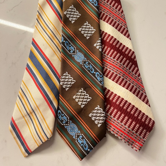 Vintage Ties | Three Retro Ties 70s Ties Sears, Marshall Field, Montgomery Ward - Picture 1 of 16